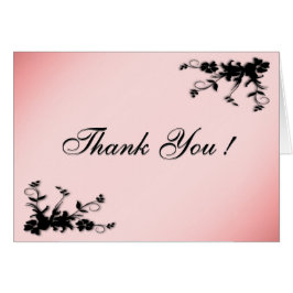 ほこりっぽいバラ空白のサンキューカード