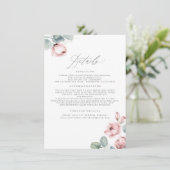 ほこりっぽいバラ結婚の詳細の囲い エンクロージャーカード (スタンド正面)