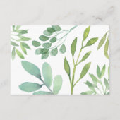 ほこりっぽいバラ結婚グリーン詳細エンクロージャカード エンクロージャーカード (裏面)