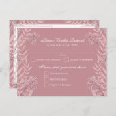 ほこりっぽいバラ結婚ピンクのヴィンテージ植物学 シーズンポストカード (正面/裏面)