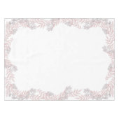 ほこりっぽいバラ結婚ピンクのヴィンテージ植物学 テーブルクロス (正面(横))