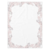 ほこりっぽいバラ結婚ピンクのヴィンテージ植物学 テーブルクロス (正面)