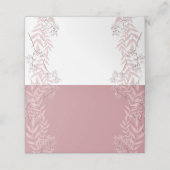 ほこりっぽいバラ結婚ピンクのヴィンテージ植物学 プレイスカード (外部開封)