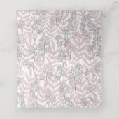 ほこりっぽいバラ結婚ピンクのヴィンテージ植物学 プレイスカード (内部開封)