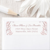 ほこりっぽいバラ結婚ピンクのヴィンテージ植物学 ラベル (インサイチュ)