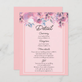 ほこりっぽいバラ結婚フローラの詳細 エンクロージャーカード