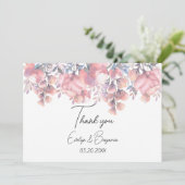 ほこりっぽいバラ結婚フローラ サンキューカード (スタンド正面)