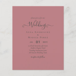 ほこりっぽいバラ結婚モノクロ チラシ