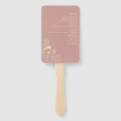 ほこりっぽいバラ結婚式 プログラムハンドファン ハンドファン (裏面)