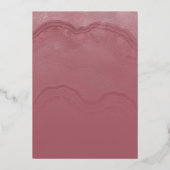 ほこりっぽいバラ結婚書道の箔招待状 箔招待状 (裏面)