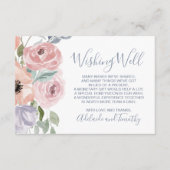 ほこりっぽいバラ結婚花模様の願い井戸 エンクロージャーカード (正面)