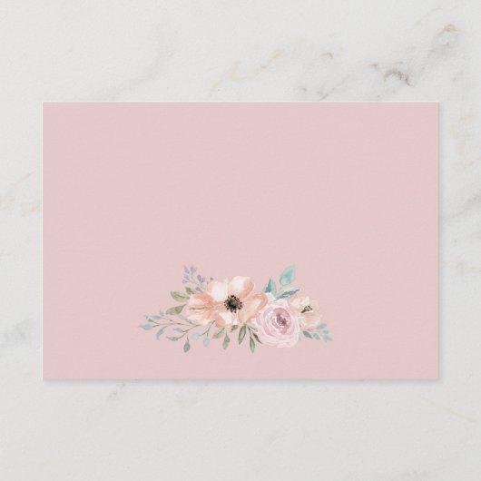 ほこりっぽいバラ結婚花模様の願い井戸 エンクロージャーカード (裏面)