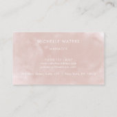 ほこりっぽいバラ結婚赤面のブライダルファッション美しい 名刺 (裏面)