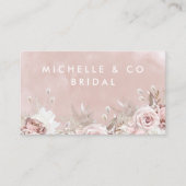 ほこりっぽいバラ結婚赤面のブライダルファッション美しい 名刺 (正面)