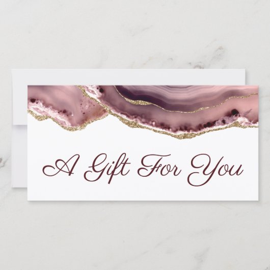 ほこりっぽいバラ胃袋のギフト券 (正面)