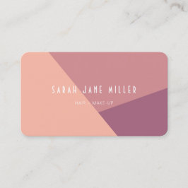 ほこりっぽいバラ色ブロック – モダン 名刺