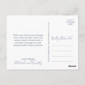 ほこりっぽいバラ花模様ありがとう ポストカード (裏面)