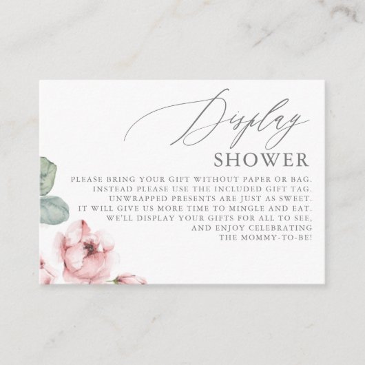 ほこりっぽいバラ花花表示シャワーエンクロージャカード エンクロージャーカード (正面)