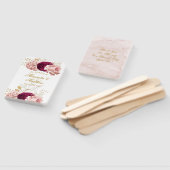 ほこりっぽいバラ赤面ピンクの金ゴールド結婚牡丹の感謝 ハンドファン (組立なし)