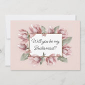 ほこりっぽいバラ赤面フローラは花嫁の提案をする 招待状 (正面)