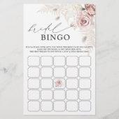 ほこりっぽいバラ赤面フローラブライダルシャワービンゴゲーム (正面)