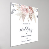 ほこりっぽいバラ赤面結婚シルバーへようこそ 箔ポスター (レイダウン)