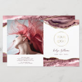 ほこりっぽいバラ重ね2折パンフレット (正面/裏面)