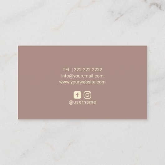 ほこりっぽいバラ金ゴールドフローラメイクアップアーティストヘアサロン 名刺 (裏面)