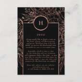 ほこりっぽいバラ金ゴールドモノグラムクラシックリース結婚ズ エンクロージャーカード (正面)