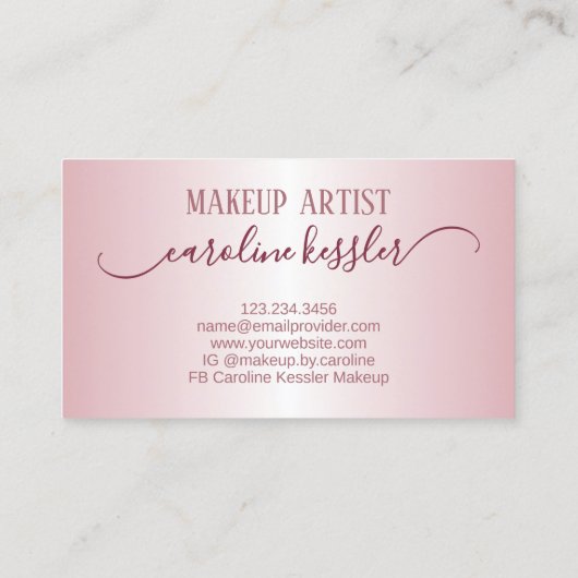 ほこりっぽいバラ金ゴールド赤面ピンクグリッタースパークルズドリップ 名刺 (裏面)