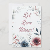 ほこりっぽいバラ&アイボリーブライダルシャワー招待状 サンキューカード (裏面)