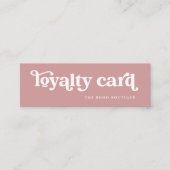 ほこりっぽいバラ |レトロボホタイポグラフィ ロイヤリティカード (正面)