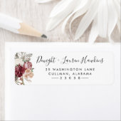 ほこりっぽいバラ |差出人住所ラベル ラベル (インサイチュ)