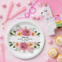 ほこりっぽいバラ |赤面ピンクフローラベビーシャワー
