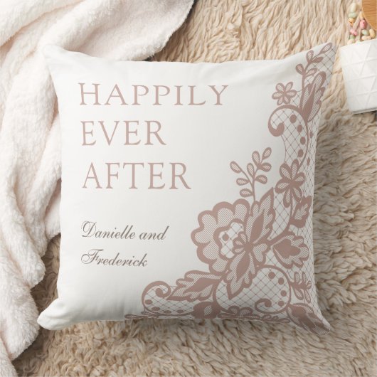 ほこりっぽいパーソナライズされたバラ結婚の綿花 クッション (ブランケット)