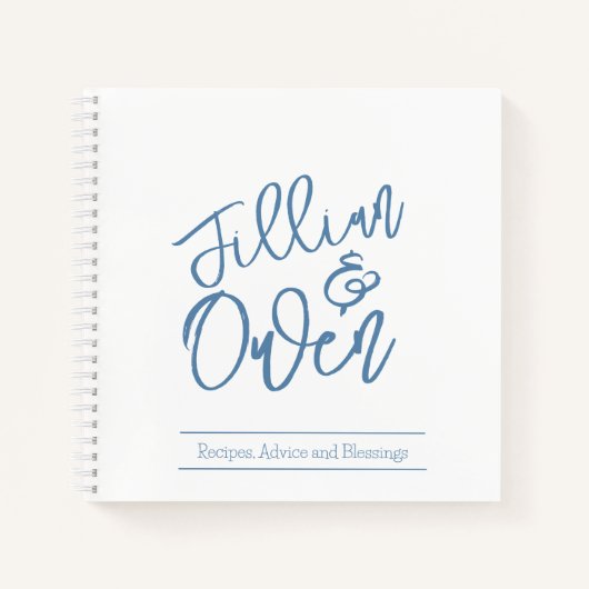 ほこりっぽいパーソナライズされたブルースパイラルノートブック ノートブック (正面)