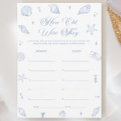 ほこりっぽいビーチ赤ちゃんシャワー年齢のゲームカードを推測 招待状