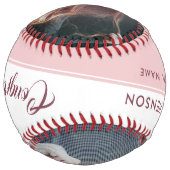 ほこりっぽいピンクおめでとう卒業2写真 ソフトボール (裏面)