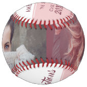 ほこりっぽいピンクおめでとう卒業2写真 ソフトボール (正面)