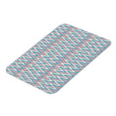 ほこりっぽいピンクとブルーのイカット マグネット (左側)