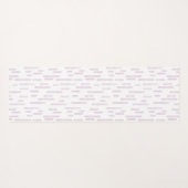 ほこりっぽいピンクと白のインクのような丸い線のパターン ヨガマット (裏面(横))