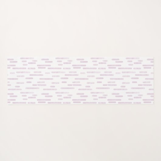 ほこりっぽいピンクと白のインクのような丸い線のパターン ヨガマット (裏面(横))