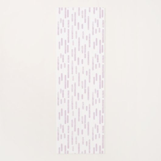 ほこりっぽいピンクと白のインクのような丸い線のパターン ヨガマット (裏面)