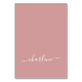 ほこりっぽいピンクと白の名エレガント前の座席表 テーブルナンバー (正面)