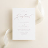 ほこりっぽいピンクと白の美しい結婚披露宴 招待状