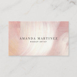 ほこりっぽいピンクと紫のブラシストロークのソーシャルメディア 名刺