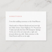 ほこりっぽいピンクのイニシャルの結婚式のレセプションエンクロージャ エンクロージャーカード (裏面)