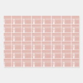 ほこりっぽいピンクのイードアダムバラクカアバ羊のパターン ラッピングペーパーシート (正面)