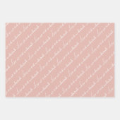 ほこりっぽいピンクのイードムバラク語 ラッピングペーパーシート (正面2)