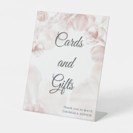 ほこりっぽいピンクのオーキッドの水結婚色の詳細 台座サイン